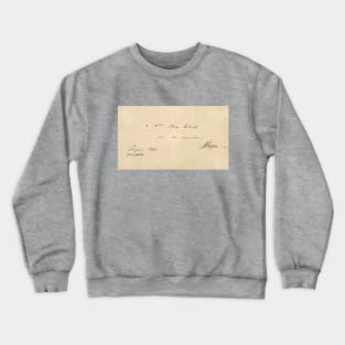 Clara Schumann | Clara Wieck | Chopin | Chopin's dedication to Clara Crewneck Sweatshirt